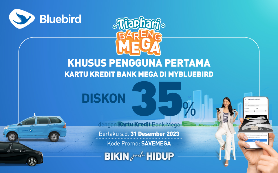 PromoBluebird - Diskon 35% Khusus Pengguna Baru Kartu Kredit Bank Mega ...