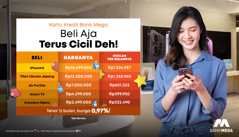 PromoBelanja Terasa Lebih Ringan dengan Ubah Jadi Cicilan. Bunga Rendah
